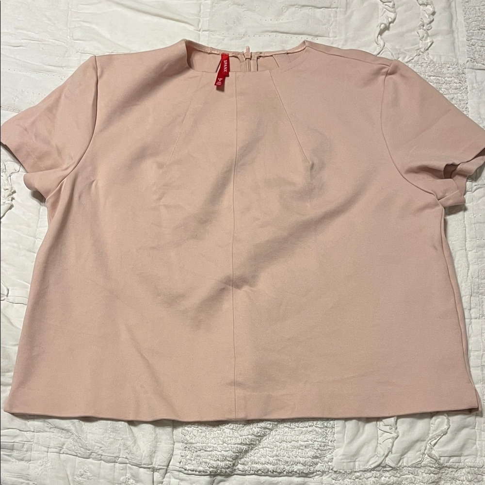 SPANX The Perfect Funnel Ponte Top, size large, nude